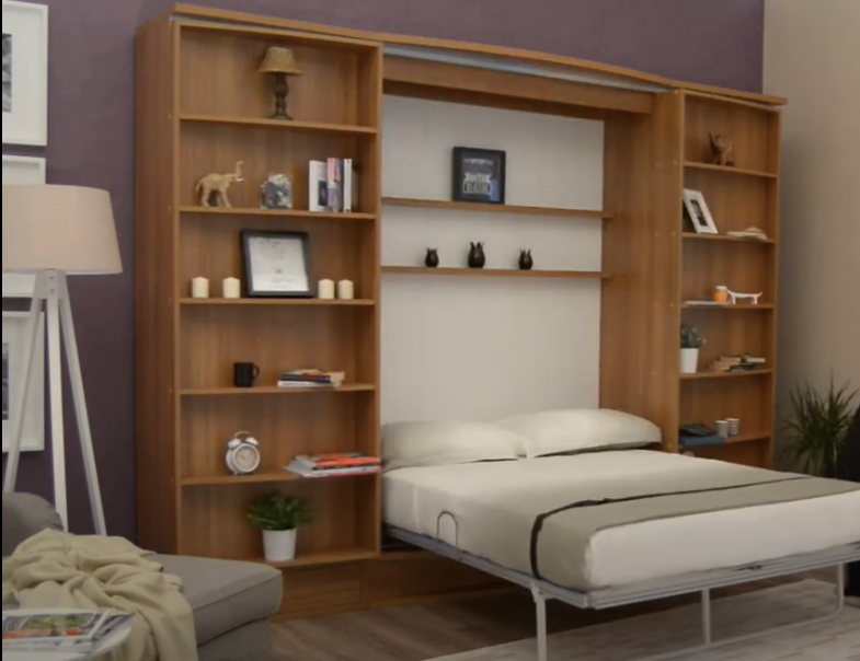 Ruimtebesparend bed open